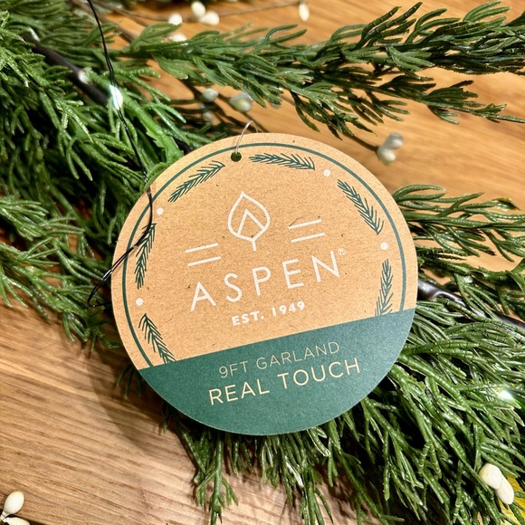 Viral Norfolk Pine Real Touch Garland 9ft by Aspen VHTF TIKTOK FAMOUS Pre Lit - Picture 6 of 16